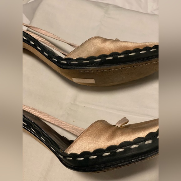 RARE FIND! Size 41/11. 2003 D’Orsay Interlocking CC Authentic Chanel Satin Pumps - Picture 9 of 12